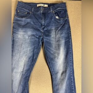 LACOSTE MENS DENIM JEANS US W32 L32 BLUE SLIM LIGHT WASHED PREPPY FIT 5 POCKET
